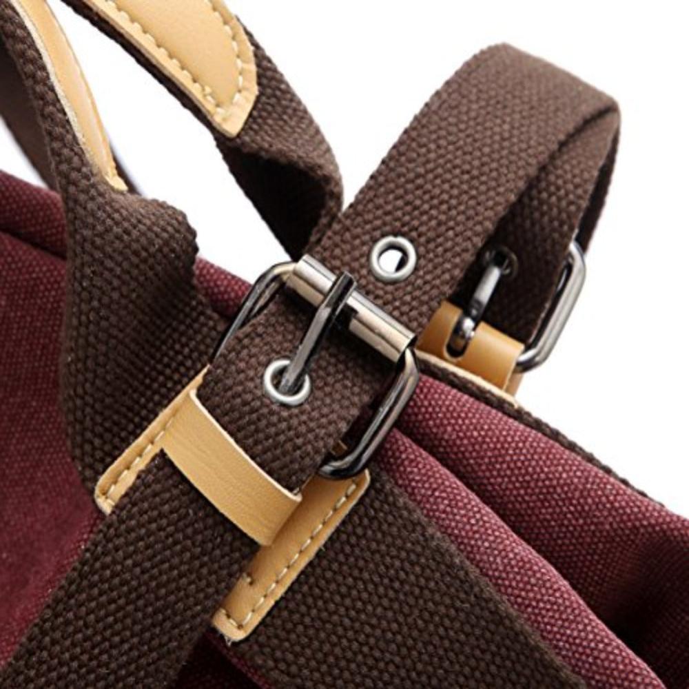 Women Shoulder Hobo Canvas Top Handle Tote Crossbody Handbag - Lily Bloom