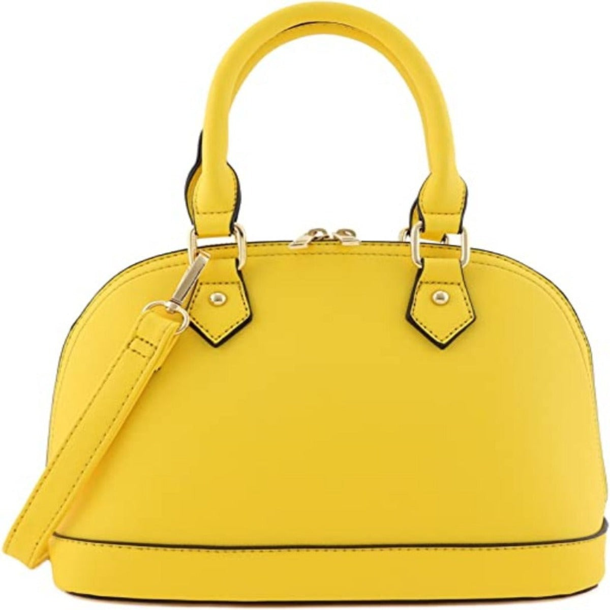 Zip-Around Classic Dome Saffiano Leather Satchel | Lily Bloom