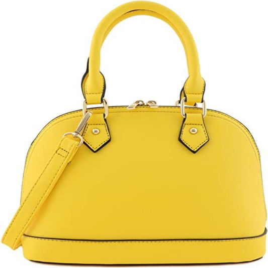 Zip-Around Classic Dome Saffiano Leather Satchel | Lily Bloom