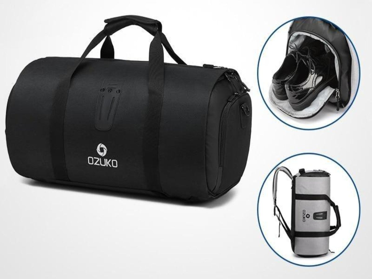 Multi-function Large Capacity Men Travel Bag Waterproof Duffel Bag for Trip Suit Storage Hand Luggage Bags with Shoe Pouch - Lily Bloom
