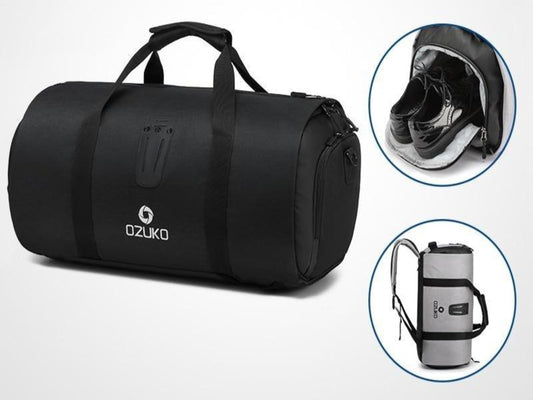 Multi-function Large Capacity Men Travel Bag Waterproof Duffel Bag for Trip Suit Storage Hand Luggage Bags with Shoe Pouch - Lily Bloom
