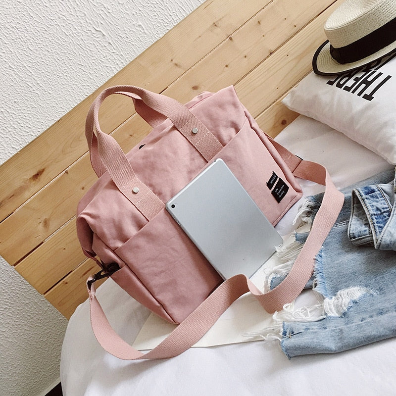 Travel Bag Canvas High Capacity Waterproof High Quality Multiple Pockets Cubes Luggage Duffle Bag - Lily Bloom