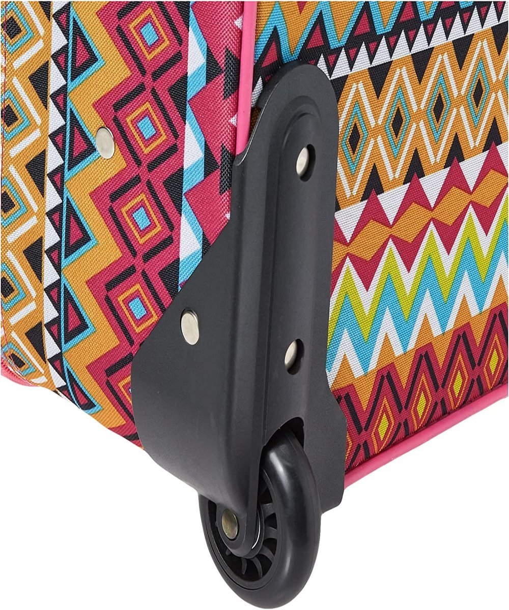 Fashion Soft - side Upright Luggage 2 - Piece 14" and 19" Set - Lily Bloom