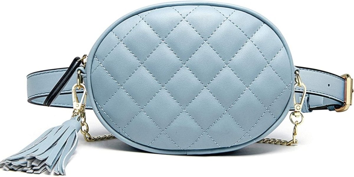 Fashionable Waist Bag Leather Belt Bag Crossbody Tassel Chain - Lily Bloom