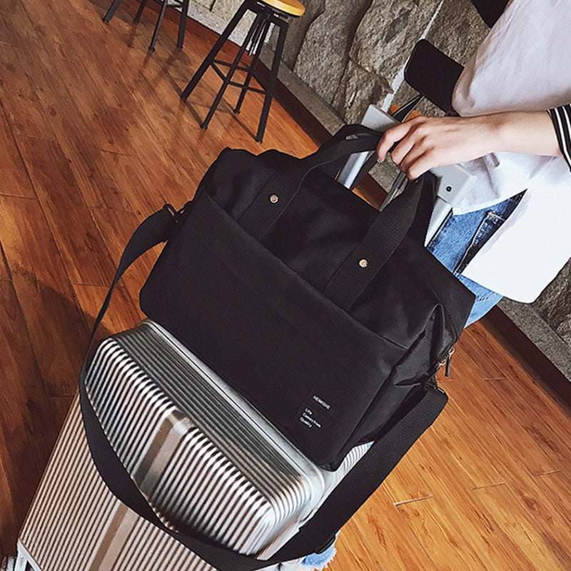 Travel Bag Canvas High Capacity Waterproof High Quality Multiple Pockets Cubes Luggage Duffle Bag - Lily Bloom