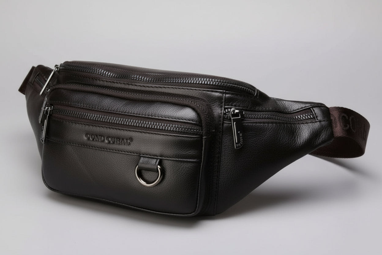 Genuine Leather Waist Chest Pouch Cross Body Bag Hip Bum Belt Pack - Lily Bloom