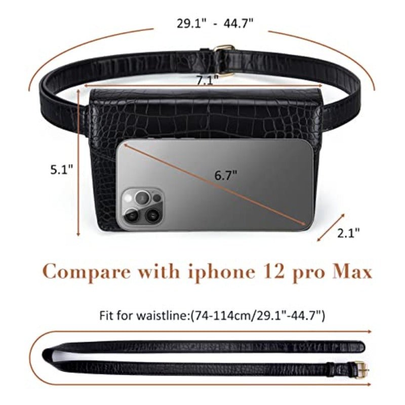 Leather Waist Belt Pouch - Lily Bloom