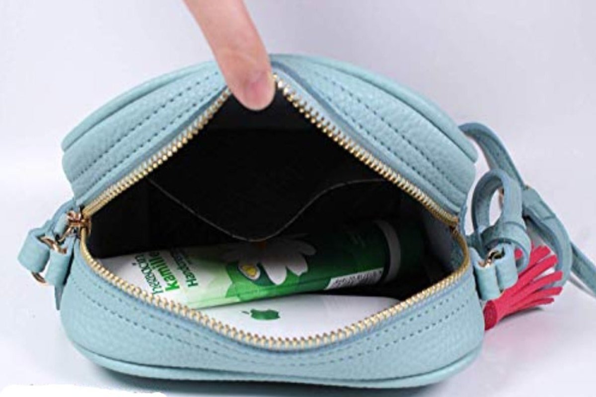 Lightweight Crossbody Leather Tassel Italy Design Purse - Lily Bloom