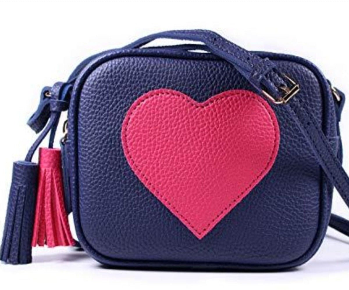 Lightweight Small Crossbody Purse Bag Leather Tassel Adjustable Straps Italy Design - Lily Bloom