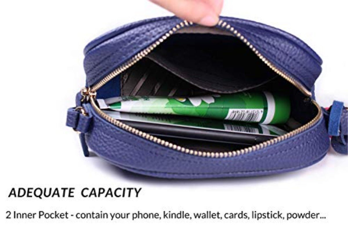 Lightweight Small Crossbody Purse Bag Leather Tassel Adjustable Straps Italy Design - Lily Bloom