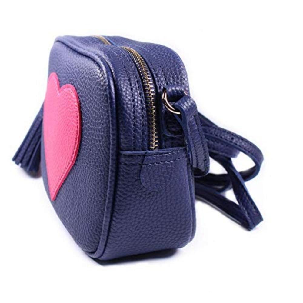 Lightweight Small Crossbody Purse Bag Leather Tassel Adjustable Straps Italy Design - Lily Bloom