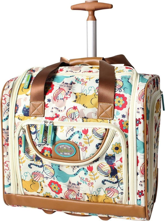 Lily Bloom Designer 15 Inch Carry On Travel Luggage Lightweight Rolling Suitcase Bag - Lily Bloom