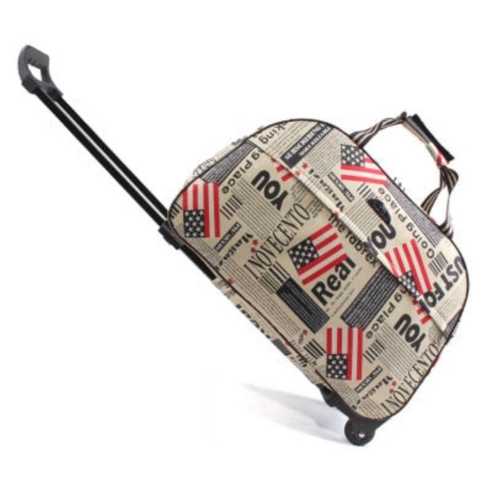 Luggage Duffel Rolling Travel Trolley Wheel Carry On Suitcase - Lily Bloom