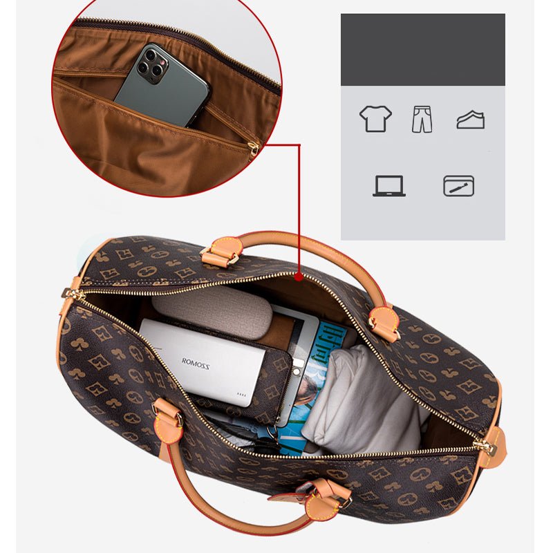 Luxury Classic Design Tote Carry On Leather Travel Bag - Lily Bloom