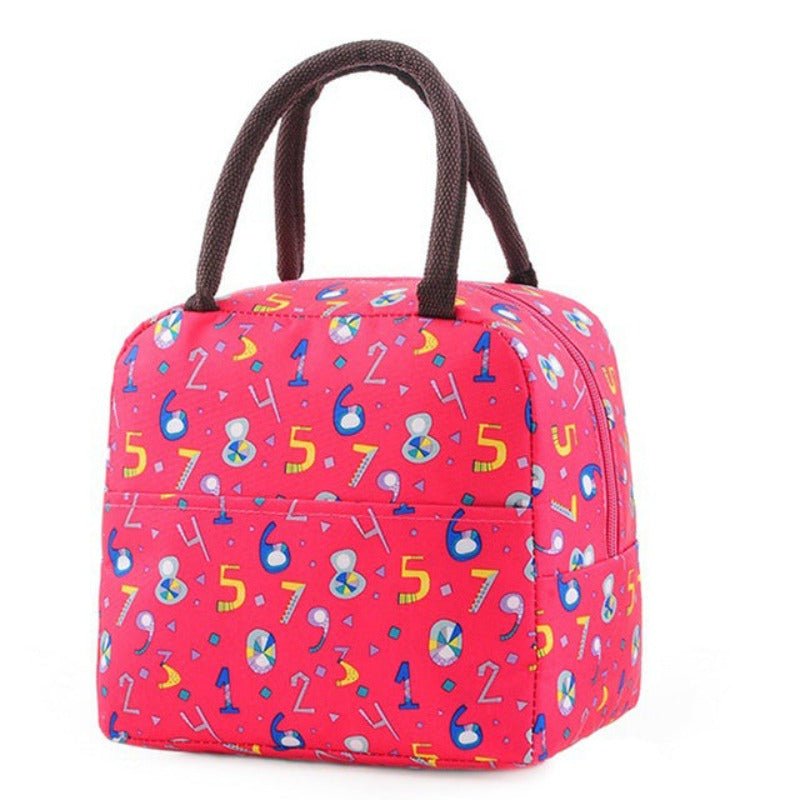 Portable Reusable Cold Insulated Lunch Picnic Travel Handbag - Lily Bloom