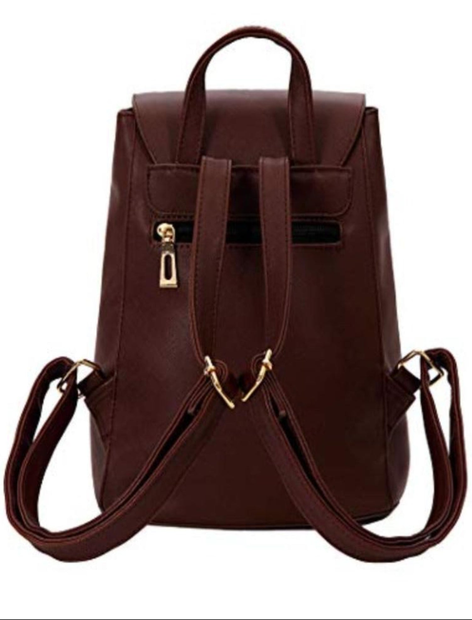 Small PU Leather Backpack Purse – Convertible Daypack