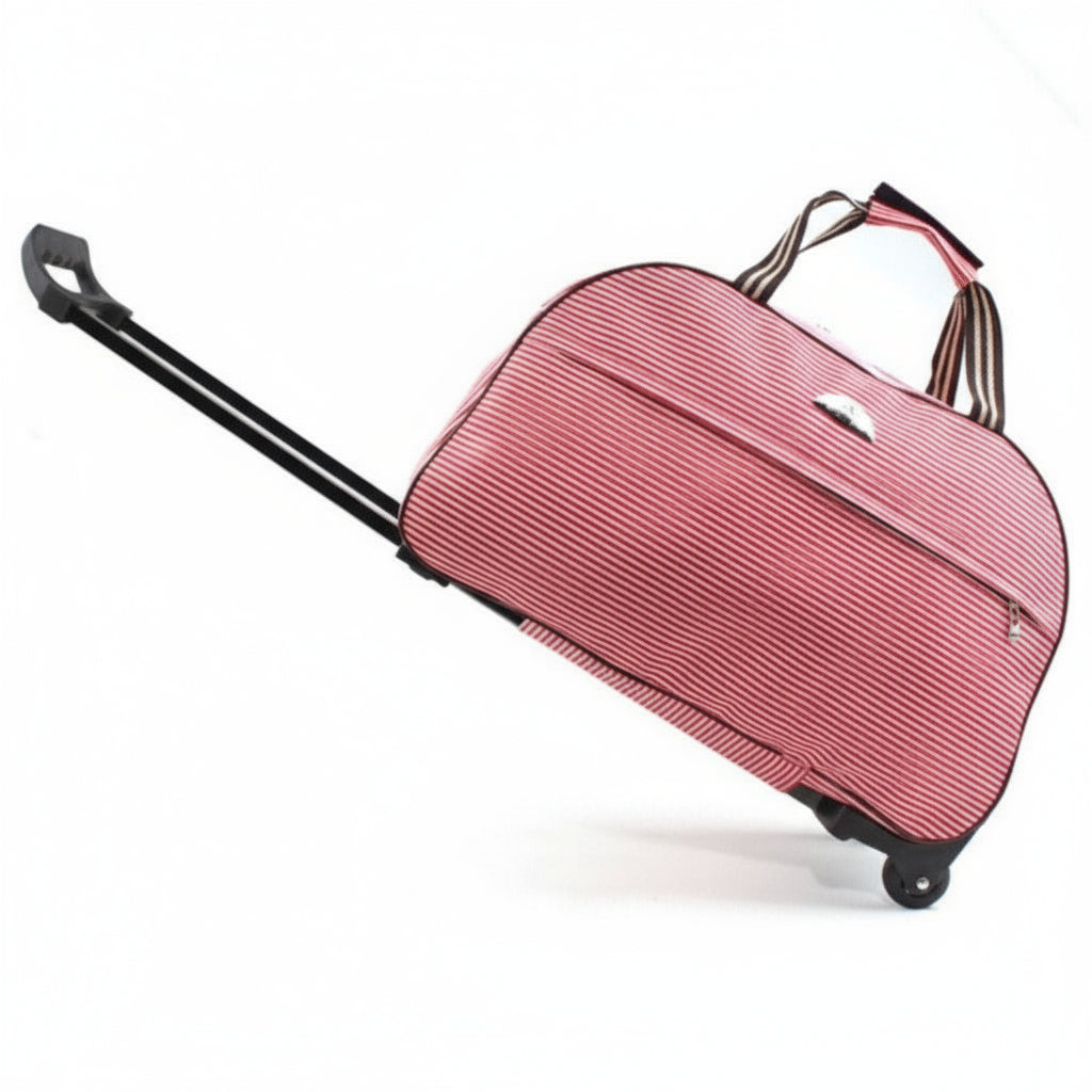 Travel Duffle Trolley Rolling Suitcase Carry On Luggage Bag - Lily Bloom