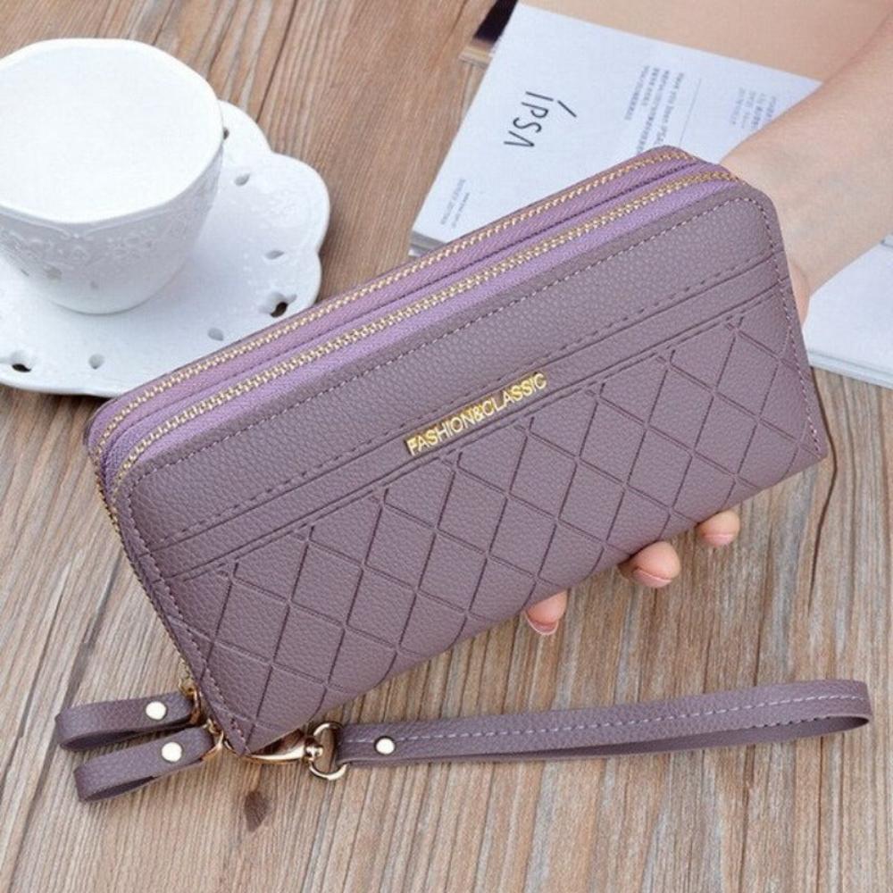 Wallets Wrist Let Handbag Zipper Coin Purse Cards ID Holder Clutch Wallet - Lily Bloom