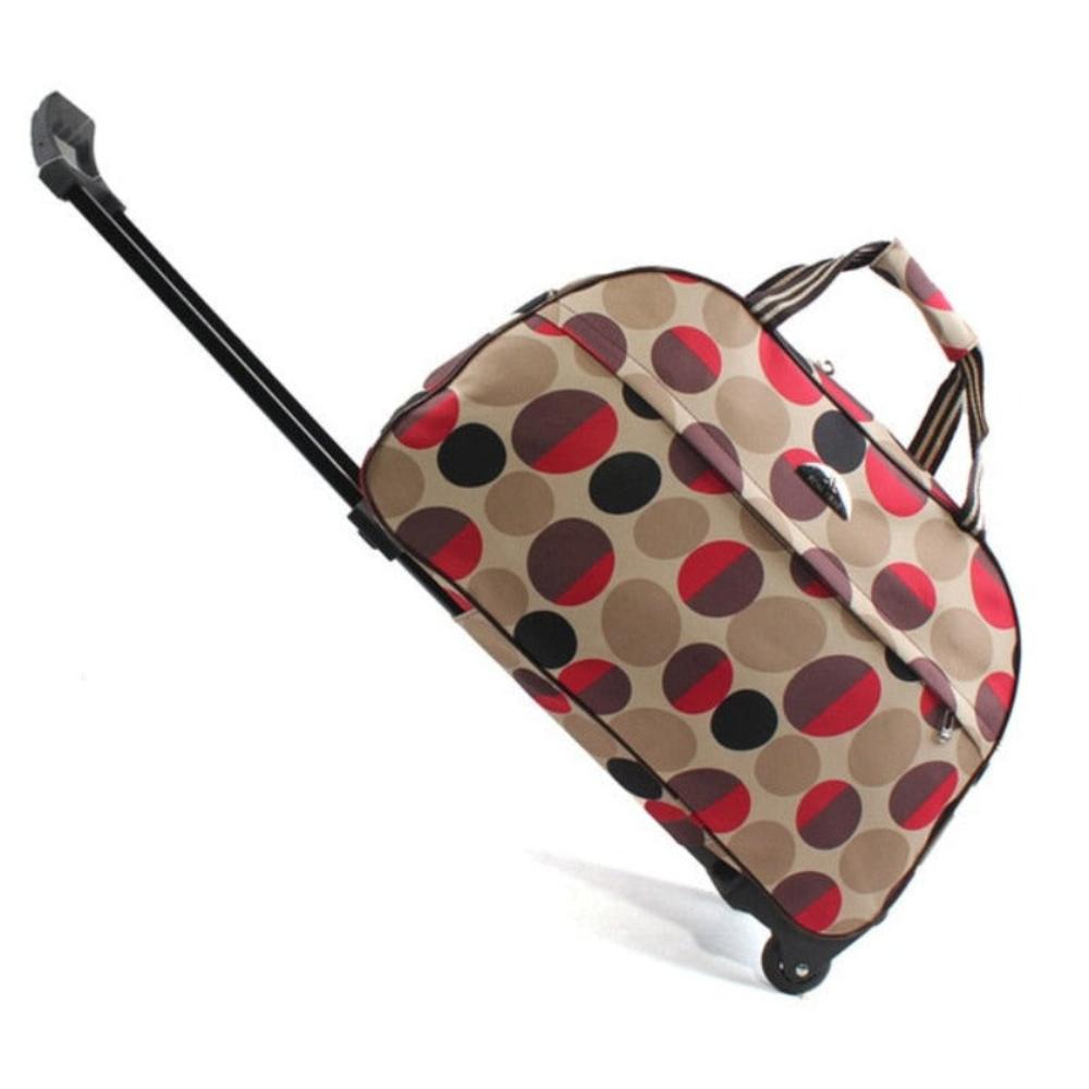 Luggage Duffle Rolling Suitcase Trolley Travel Bag  With Wheel Carry On - Lily Bloom