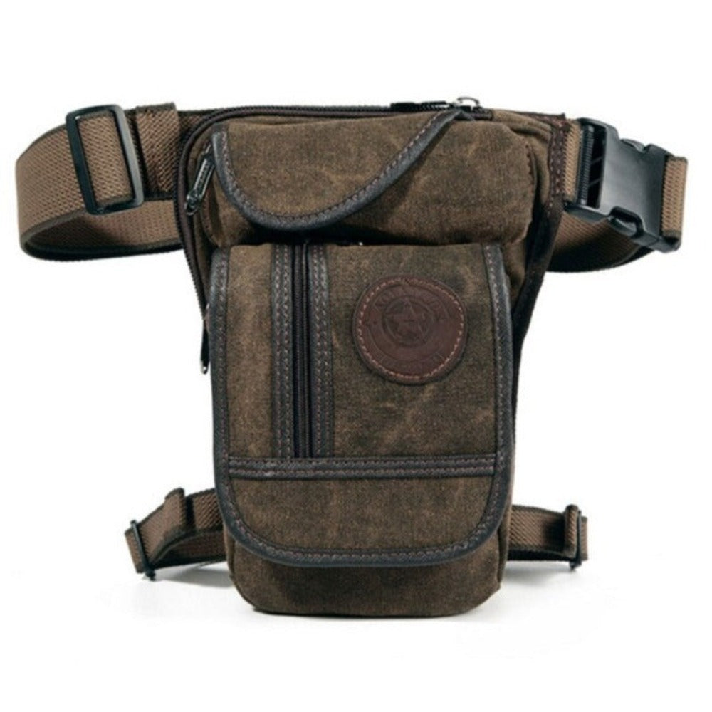 Men Waterproof Nylon Drop Leg Bag Fanny Waist Pack Thigh Belt Hip Bum Military Tactical Motorcycle Riding Multi purpose Pouch - Lily Bloom