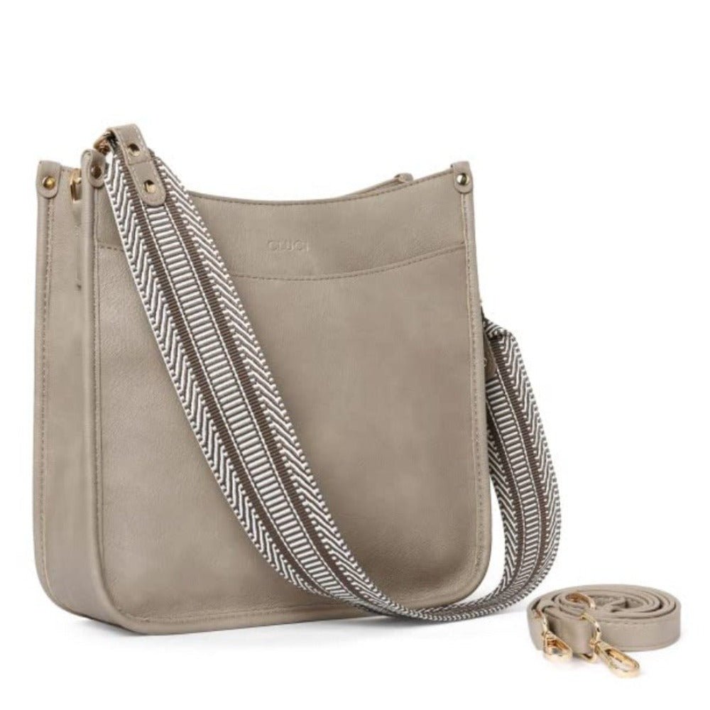 Versatile Elegance: Vegan Leather Crossbody with Adjustable Strap - Lily Bloom