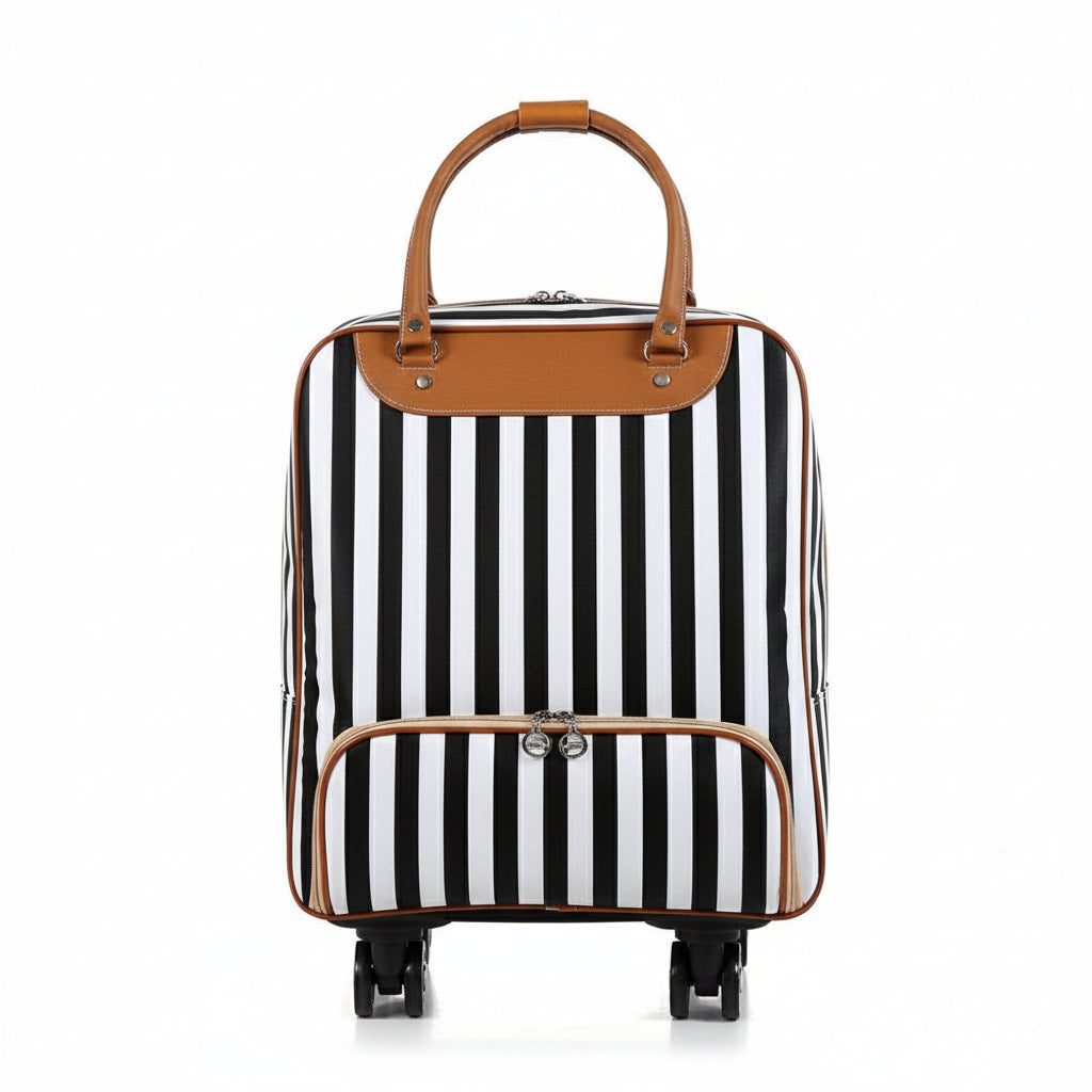 Waterproof High Capacity Travel Bag Thick Style Rolling Suitcase Trolley With Wheels - Lily Bloom