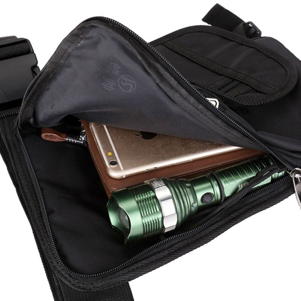 Waterproof Nylon Military Tactical Motorcycle Riding Multi Purpose Pouch - Lily Bloom