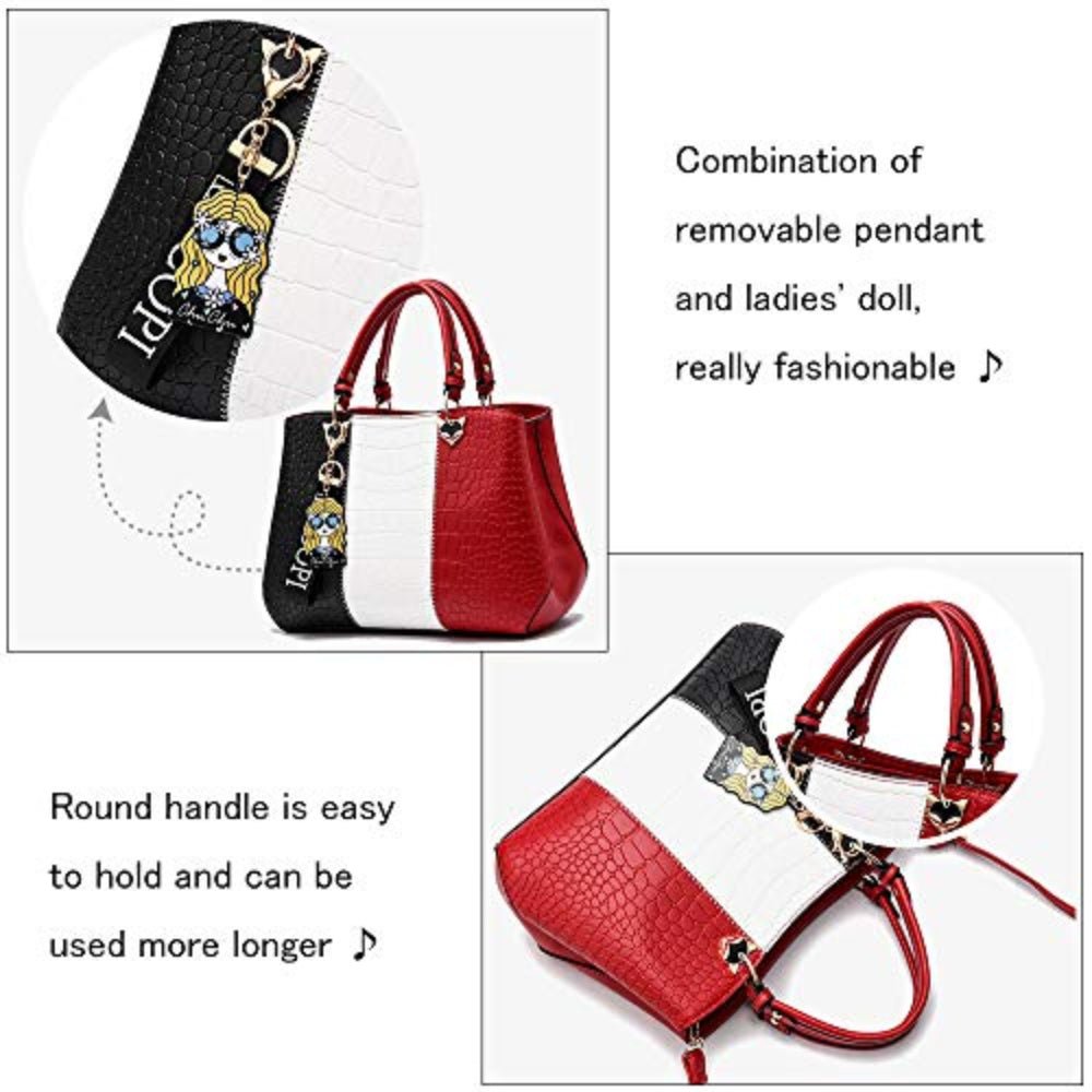 Women Handbag Purse Leather Satchel Shoulder Tote Bag - Lily Bloom
