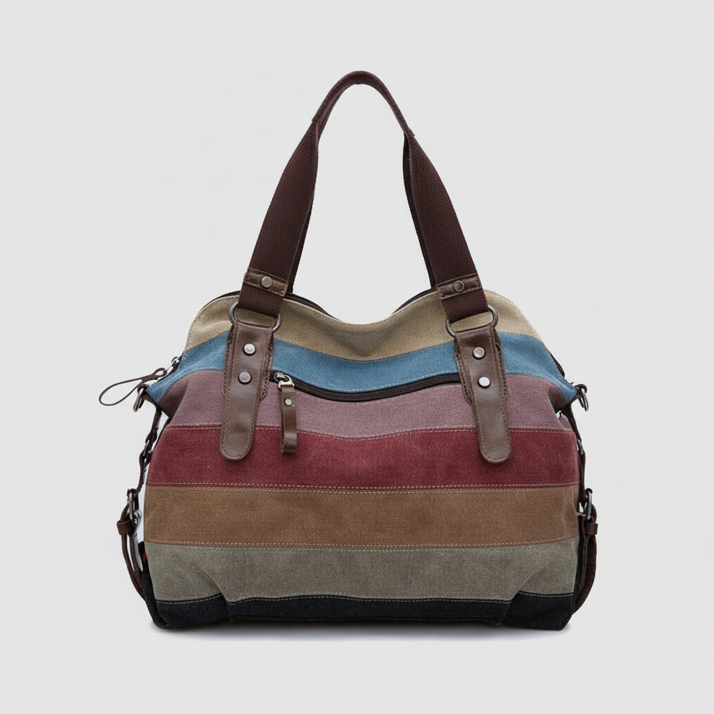canvas tote travel bag Women's Canvas Multi-Color Satchel Tote Travel Bag