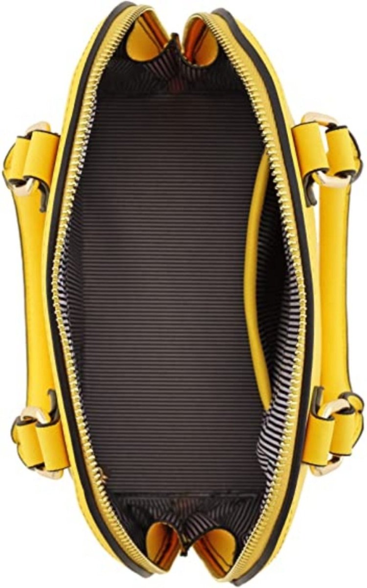 Zip - Around Classic Dome Saffiano Leather Satchel - Lily Bloom