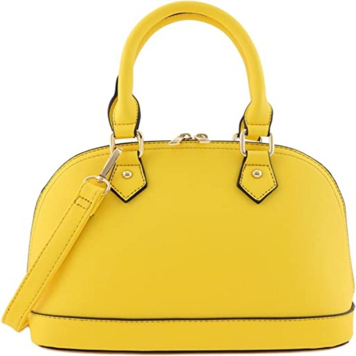 Zip - Around Classic Dome Saffiano Leather Satchel - Lily Bloom